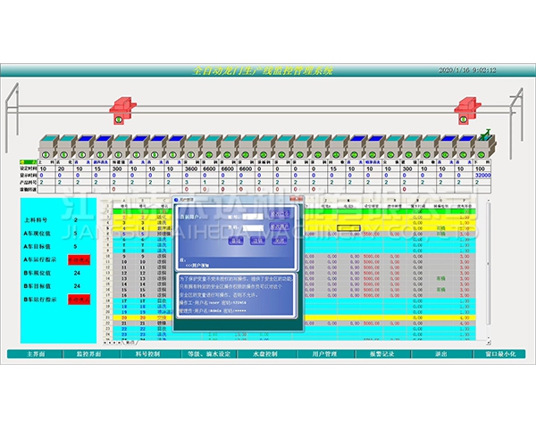 铜川全自动龙门生产线监控管理系统